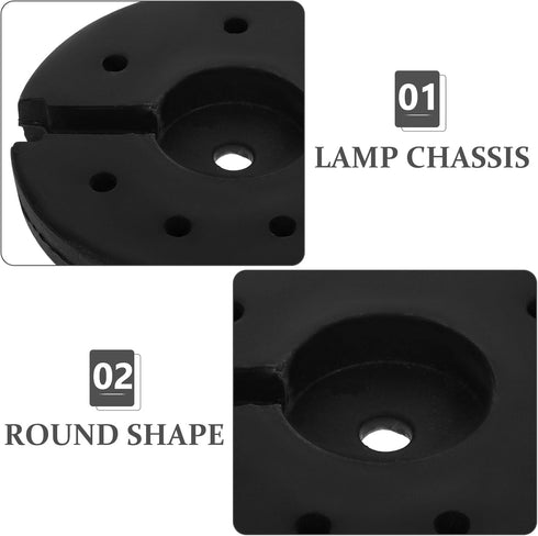 Lampinchs Board(5.31Inch) Veemoon Iron Floor Lamp Base Weight Table Floor Lamp Base Only Stand Support Desk Cast Loader