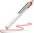 Schneider Slider Xite XB Ballpoint Pen, Refillable, 1.4 mm, White Barrel with Blue Accents, Red Ink, Box of 10