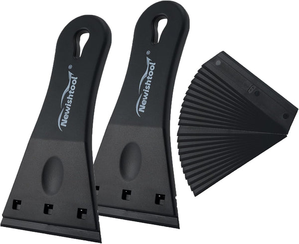 NewishTool Plastic Razor Scraper with 3-Inch Blade, Pack of 2 with 20