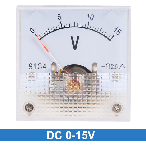 uxcell DC 0-15V Analog Panel Voltage Gauge Volt Meter 91C4 2.5% Error