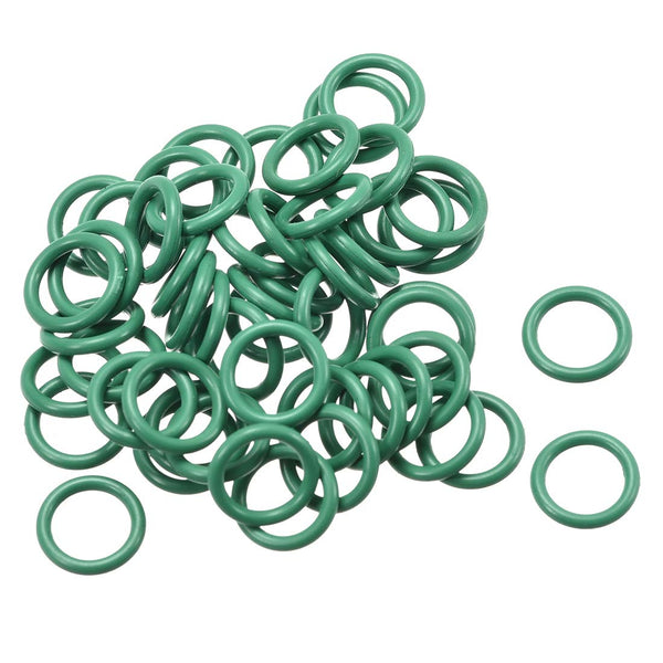 uxcell Fluorine Rubber O-Rings, Green, Pack of 50, 10mm OD 7mm ID 1.5mm Width FKM Seal Gasket for Plumbing