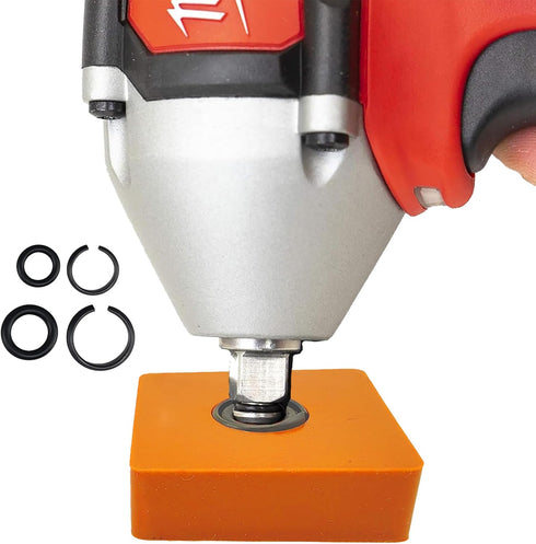 (10+10Sets) 1/2" and 3/8" Impact Wrench Retainer Rings Clip with O-ring, Compatible with Milwaukee Wrench
