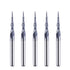 SpeTool 5Pcs Tapered Ball Nose Carving End Mill 1/8 inch Shank 0.25MM