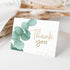 STELA & VINE (48 Pack) 300gsm 4x6 Eucalyptus Thank You Cards with Envelopes - Thick Matte Cardstock - Gold Foil