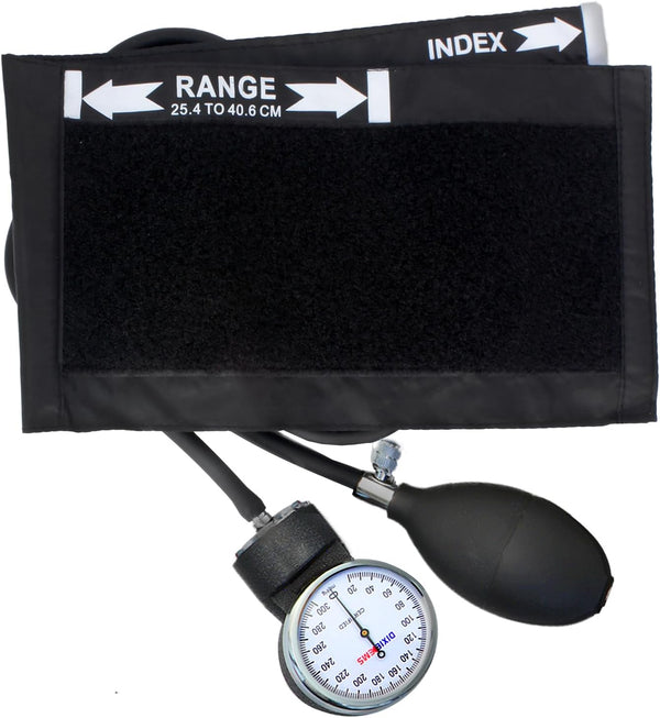 Dixie EMS Deluxe Aneroid Sphygmomanometer Blood Pressure Set W/Adult Cuff, Carrying Case