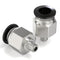 TAILONZ PNEUMATIC Male Straight Push to Connect Fittings PC4-M6 (Pack of 2) - 4mm Tube OD x M6 Thread