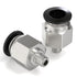 TAILONZ PNEUMATIC Male Straight Push to Connect Fittings PC4-M6 (Pack of 2) - 4mm Tube OD x M6 Thread