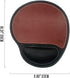 Ergonomic Leather Mouse Pad with Wrist Support - Non-Slip Rubber Base, Memory Foam, Waterproof Surface (Round-Brown)