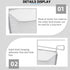 VILLCASE Dormitory Bedside Shelf Storage Baskets, Side Desk Organizer, Metal Hanging Desk Mesh Organizer with Hook Rack