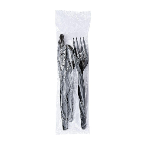 Boardwalk Disposable Plastic Cutlery Set, Three Piece Silverware Kit, Case of 250