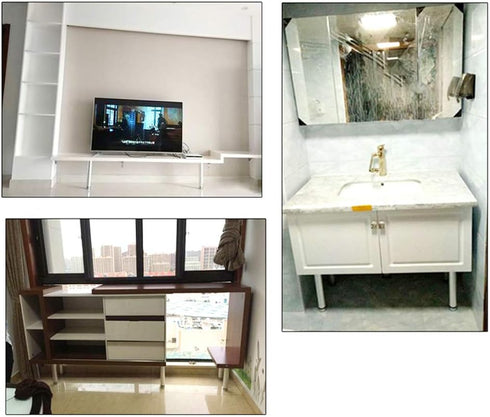 HJYCLFAZU Set 4 Closets,Wardrobes,Tv Tables(10cm/3.94in) Furniture Legs Metal Replacement Legs,Each of DIY Table is