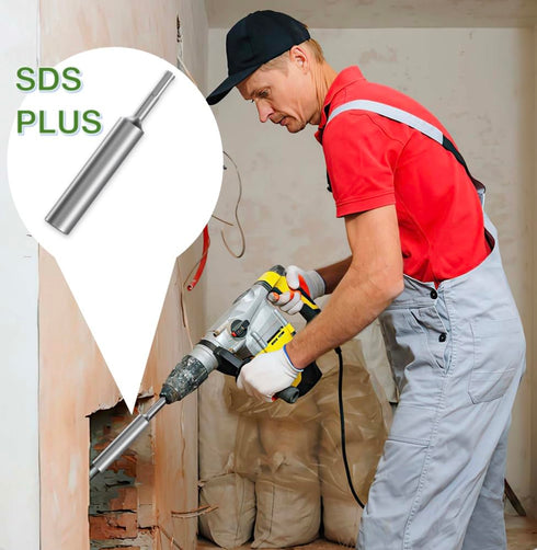 SDS-Plus Ground Rod Driver for 5/8" & 3/4" Rods, Fits Hilti/DeWalt/Bosch Hammer Drills