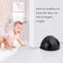 HUTLON Dome Shaped Magnetic Door Stop, Brushed Satin Black Soft-Catch Floor Holder, No Drilling, 1 Pack
