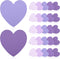 MSHUNKEJI 150 Pcs Purple Note Cards Heart Index Cards 3x3 Blank Index Cards