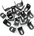 ITROLLE 20PCS 25x25x23mm L Corner Brace Adjustable Right Angle Bracket Black L-Shape Bracket with Screws for Wood