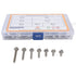 Flanged Hex Head Bolts Assortment Kit, 70 Pcs M5 Flange Hexagon Screws, Stainless Steel Hardware Accessory