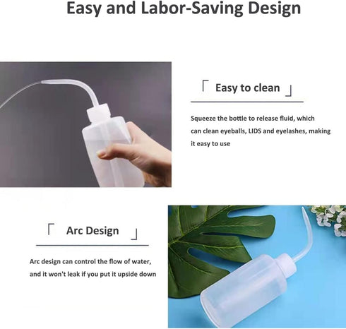500ML 2PC Plastic Squeeze Bottle, Safety Rinse Wash Watering Can for Medical Lab Supplies