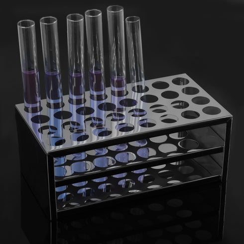 stonylab 32-Hole Stainless Steel Test Tube Rack, Acid-Alkali Resistant Holder for Laboratory Use