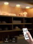 Dimmable 3000K GOODEA Motion Sensor Night Light, Battery Operated Puck Lights with Remote, Warm White Night Light, Soft