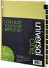 Universal UNV20823 Deluxe Preprinted Simulated Leather Tab Dividers with Gold Printing - Buff (1 Set)