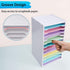 SANFURNEY Cardstock Organizer, 12 Tier Scrapbook Paper Sorter for 6" x 6" Sheets, Desktop Holder, White