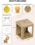 A & H Legacy (Pack 12) 4x4x4 Inch Packaging Candy Apple Boxes with Hole | of Kraft Glossy Caramel Apple Boxes