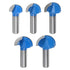 HARFINGTON Router Bit Core Box Set 1/2 Shank 1" 1-1/8" 1-1/4" 1-3/8"