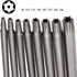 Fongmore 8PCS 100mm S2 Set 1/4 Inch T8 T10 T15 T20 T25 T27 T30 T40 Steel Torx Security Head Screwdriver Drill Hex Shank