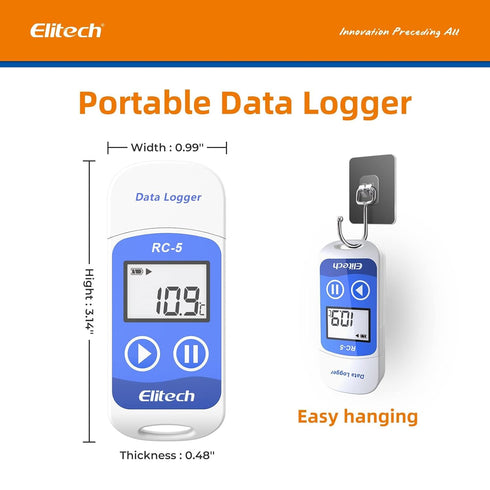 RC-5 32000 Elitech USB Temperature Data Logger Recorder Points High Accuracy