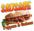 Fastasticdeals Food Truck Decals Sausage Peppers & Onions Concession Restaurant Die-Cut Vinyl Sticker