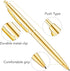 Unibene 6 Pack Gold Click Ballpoint Pens, Black Ink, Medium Point (1 mm), Metallic Retractable Pen for Gifts
