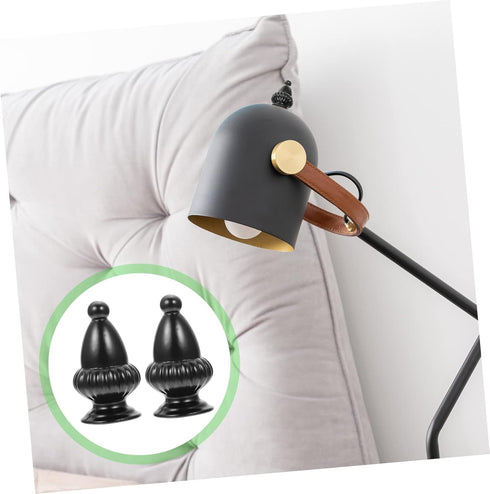 COHEALI 2pcs Set Decorative Horn Bracket Lamp Shade Finials