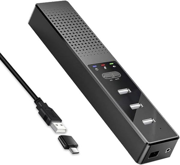 AiooTisu Conference Speaker and Microphone,pc Speakers,360 Voice Coverage, Advanced Noise Reduction, USB-C Plug