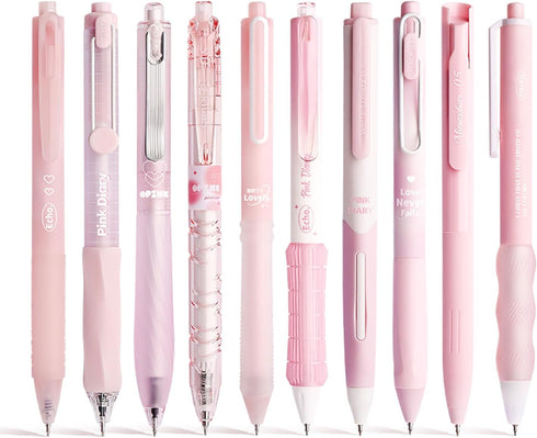 VideMundi 10 Count Pastel Gel Ink Pen Set,Cute Note Taking 0.5mm Fine Point