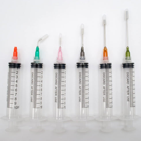 Glue Applicator Syringe with Blunt Tip Needle and Cap for Liquid, Glue, Ink, Perfume, Lip Gloss Making