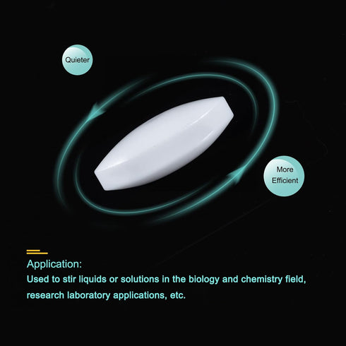 MECCANIXITY 2Pcs Olive Shape Magnetic Stirrer Mixer Stir Bar Rod 45mm(1.77") x15mm Coating for Laboratory