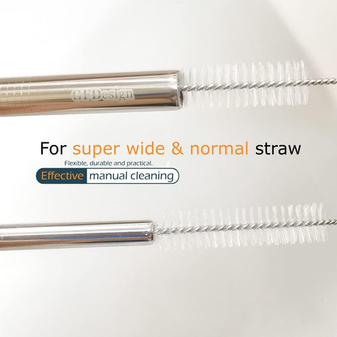 GFDesign Drinking Straw Cleaning Brushes Set - Pipe Tube Cleaner with Nylon Bristles - Set of 4