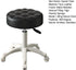funrautz 360-Degree Armless Height Adjustable Rolling Stool with Wheels, Backless Swivel Chair with Faux Leather