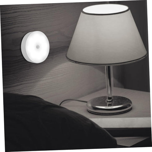 2sets TEHAUX Led Motion Sensor Night Light Cordless Rechargeable Induction Lamp Compact and Easy Install for Bedroom