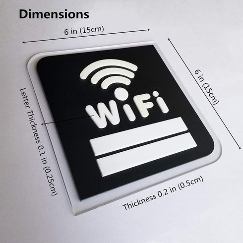 Modern American Style Bright Color Printing WIFI Password Sign/WIFI Sign Stickers (New Upgraded)