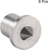 uxcell 5mm Stainless Steel Drill Center for Dowel and Tenon, Woodworking Doweling Centering Tool, 8Pcs