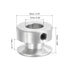 PATIKIL V-Belt Pulley, 10mm Fixed Bore 20mm Outer Dia Single Groove Pulley Wheel Aluminum Alloy V-Groove Drive Pulley for Motor Shaft 1-3MM PU Round Belt