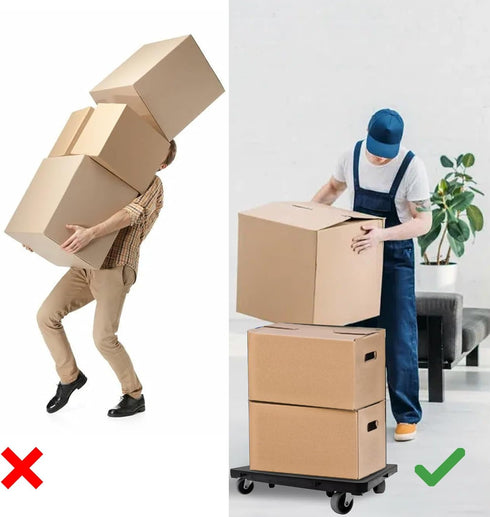 BJSSBJH 4 440lbs (1, Furniture Dolly, Portable Furniture Movers with Wheels Heavy Duty Flat Dolly for Moving Furnitures
