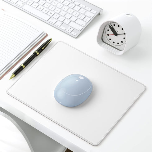 Mouse Pad - 30% Thicker White Computer Mousepad, Anti-Slip Rubber Mat for Gaming and Office (8 x 10 Inch)