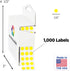 ChromaLabel 1/4 Inch Circle Sticker Labels, 1000 Yellow Dot Stickers with Handy Dispenser