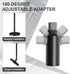 suiwotin 4pcs M10 11.8" 5.9" Chandelier Extension Pole Kit with Sloped Ceiling Adapter - Thread & Rods for Pendant