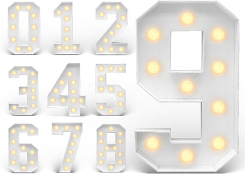 HYQFSAD 0, 100cm/3FT) LED Marquee Letters Large Light Up Letters Sign for Baby Shower Birthday Engagement Wedding Bar