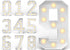 HYQFSAD 0, 100cm/3FT) LED Marquee Letters Large Light Up Letters Sign for Baby Shower Birthday Engagement Wedding Bar