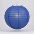 Luna Bazaar Paper Lantern (20-Inch, Parallel Style Ribbed, Blue) - Rice Paper