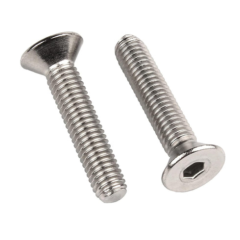 M10-1.5 x 55mm Flat Head Socket Cap Screws, Stainless Steel 18-8 (304), 5 Pcs Machine Screws Inner Hex Screw Fasteners